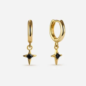 BRUNA The Label Aurore Onyx Mini Hoops^ Ohrringe Mit Anhänger | Creolen