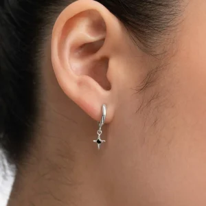 BRUNA The Label Aurore Onyx Mini Hoops^ Ohrringe Mit Anhänger | Creolen