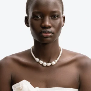 BRUNA The Label Champagne Necklace^ Perlen | Statement