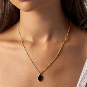 BRUNA The Label Como Onyx Necklace^ Charms
