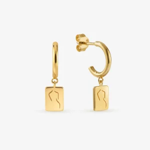 BRUNA The Label Florence Hoops^ Ohrringe Mit Anhänger | Creolen