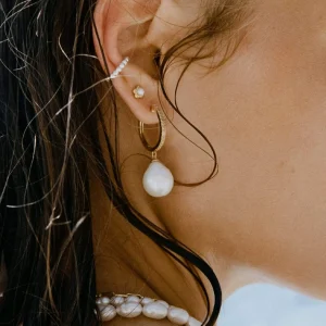 BRUNA The Label La Perla Hoops^ Ohrringe Mit Anhänger | Creolen