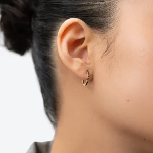 BRUNA The Label Lumière Onyx Hoops^ Creolen