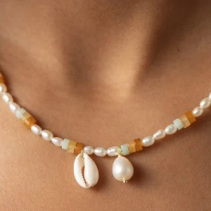 BRUNA The Label Mare Necklace^ Bunt | Perlen