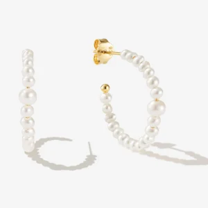 BRUNA The Label Marinella Hoops^ Creolen | Perlen