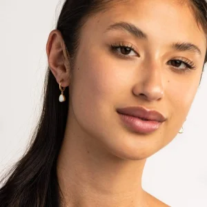 BRUNA The Label Ohana Pearl Mini Hoops^ Perlen | Ohrringe Mit Anhänger