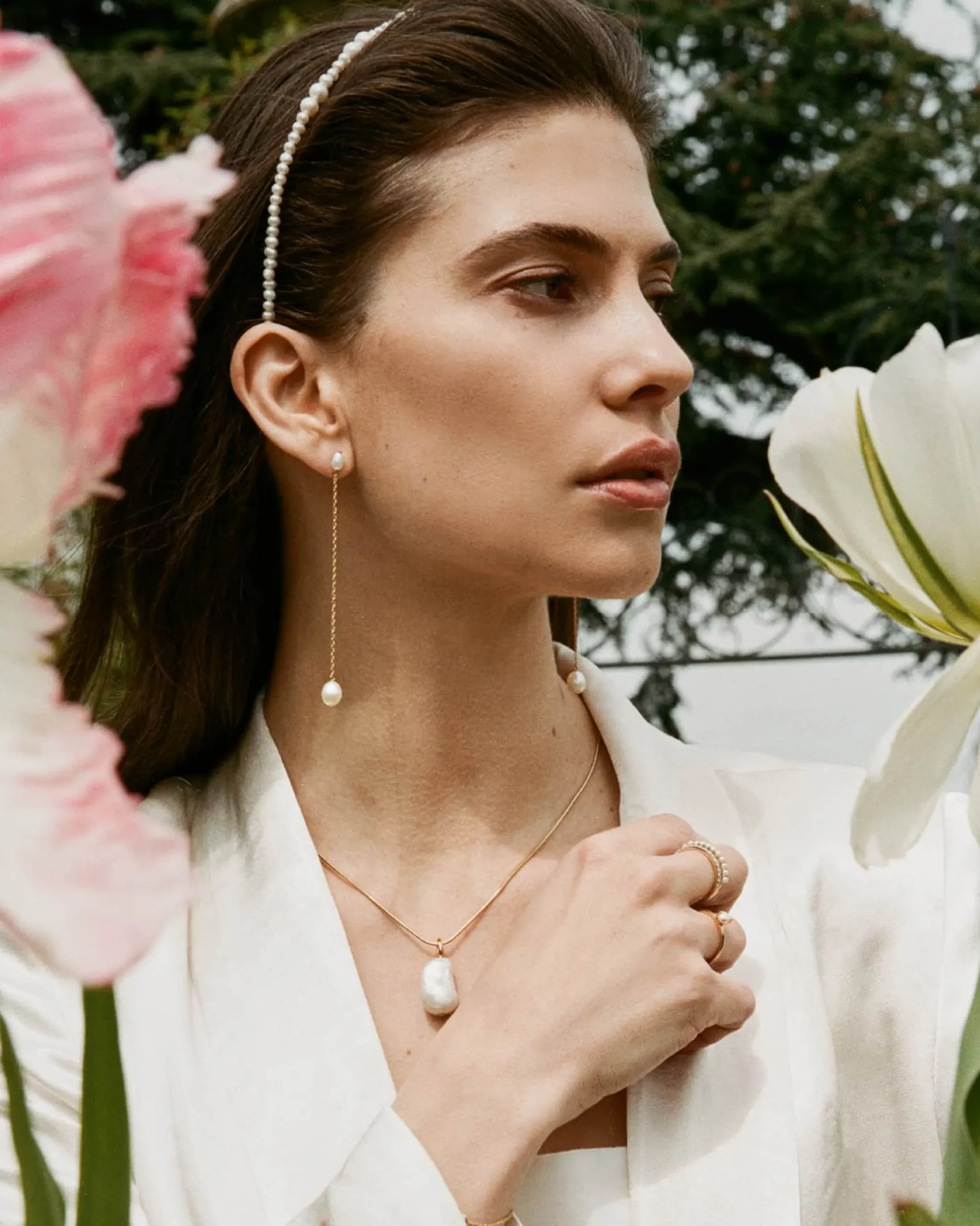 paloma_long_earrings_3.webp BRUNA The Label Paloma Long Earrings^ Drop | Perlen