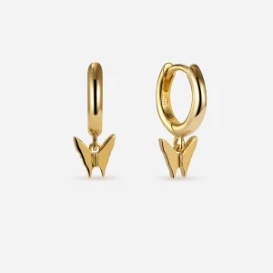 BRUNA The Label Papillon Mini Hoops^ Ohrringe Mit Anhänger | Creolen
