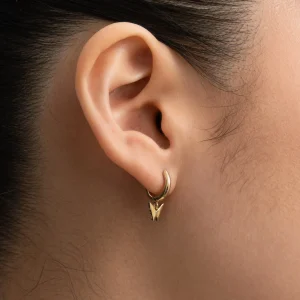 BRUNA The Label Papillon Mini Hoops^ Ohrringe Mit Anhänger | Creolen