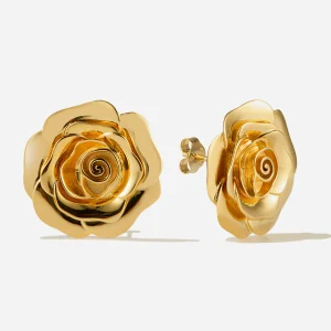BRUNA The Label Rose Large Earrings^ Studs