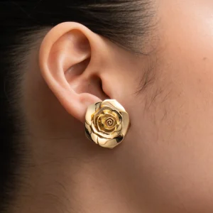 BRUNA The Label Rose Large Earrings^ Studs