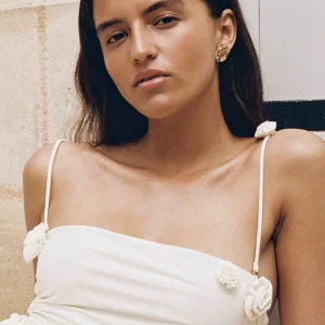 BRUNA The Label Rose Large Earrings^ Studs