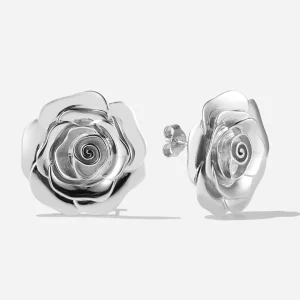BRUNA The Label Rose Large Earrings^ Studs