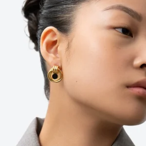BRUNA The Label Tuscany Loop Onyx Earrings^ Studs