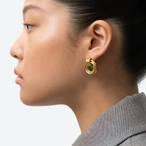 BRUNA The Label Tuscany Loop Onyx Earrings^ Studs